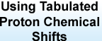using tabulated proton chemical shifts