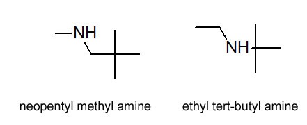 Structures of isomers of C6H15N